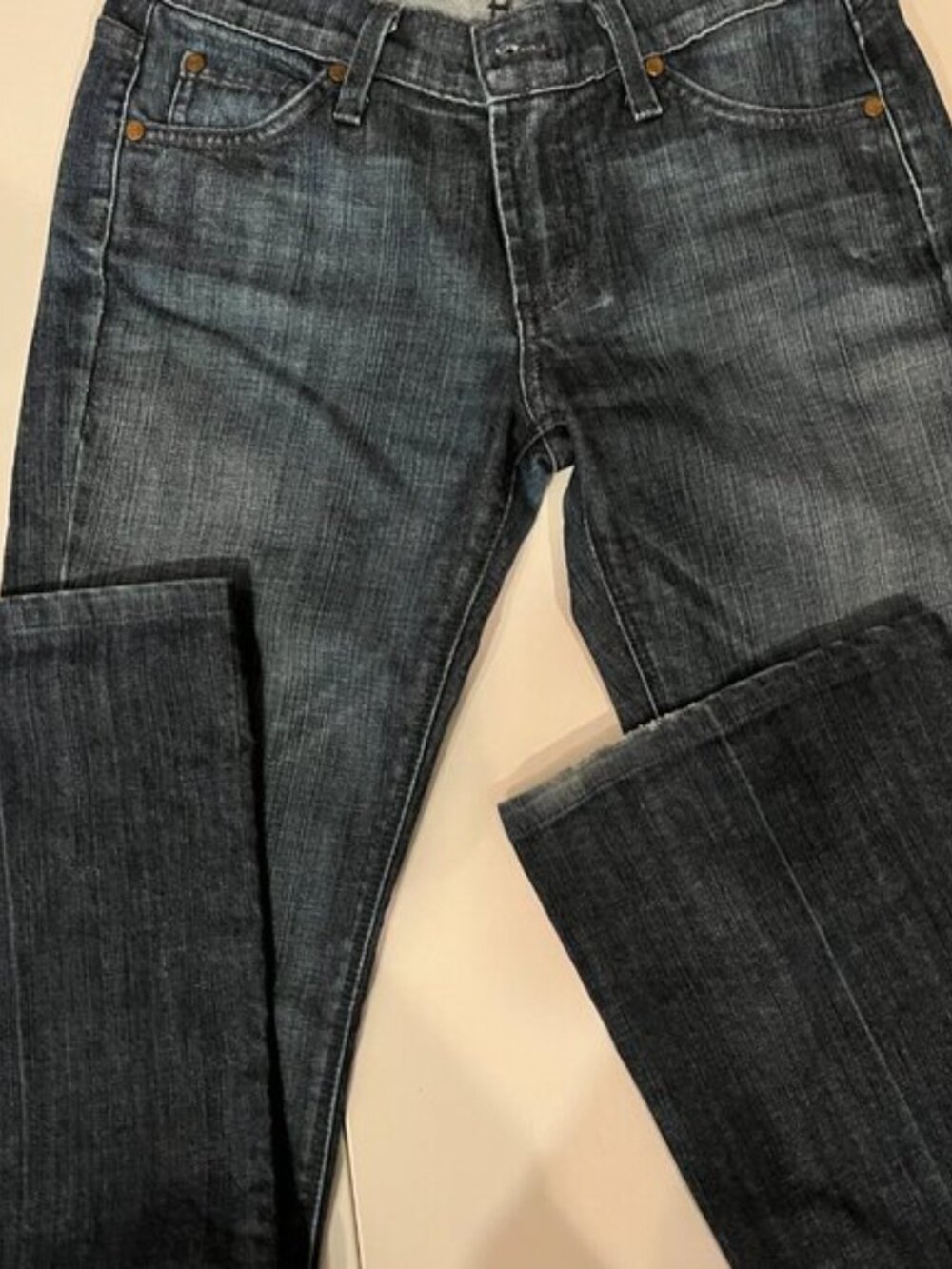 Dry Aged Denim JamesJeans Wide Leg Jeans Size 27 Medium Wash